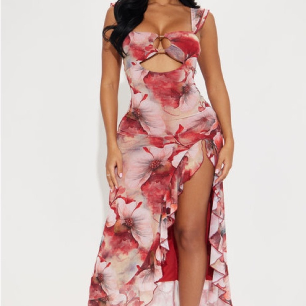 Fashion Nova Mindy Floral Fresh Maxi Dress